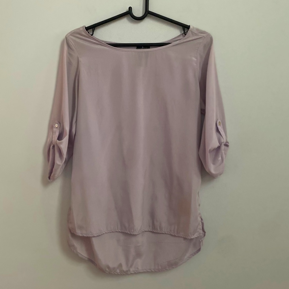 🦋 3/$15 Fun & Flirt lavender 3/4 sleeve blouse